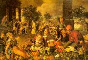 Pieter Aertsen Market Scene with Christ and the Adulteress oil painting picture wholesale